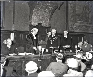 Bridgwater Council Chamber probably c. 1952. 